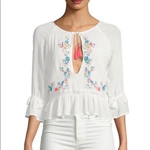 RAGA - Ashlyn Floral Cut-Out Cotton Blouse